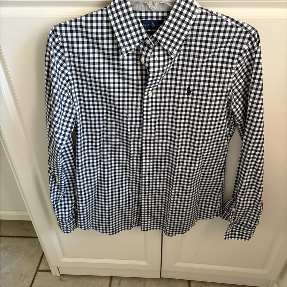 Polo by Ralph Lauren Women’s Black and White Checkered Shirt